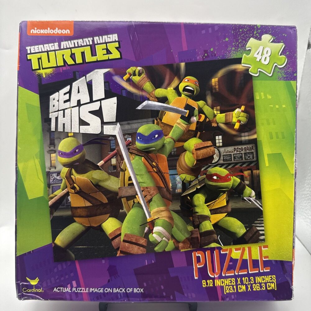 2015 Teenage Mutant Ninja Turtles 48 Piece Puzzle 9.12in X 10.3in Pieces Damaged